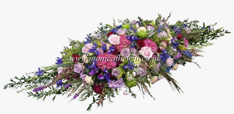 Colourful Casket Arrangement - Funeral Casket Flowers Png, transparent png download
