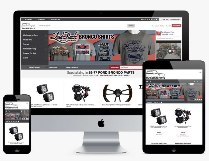 Tom's Bronco Parts Website Design - Imac 21 5, transparent png download
