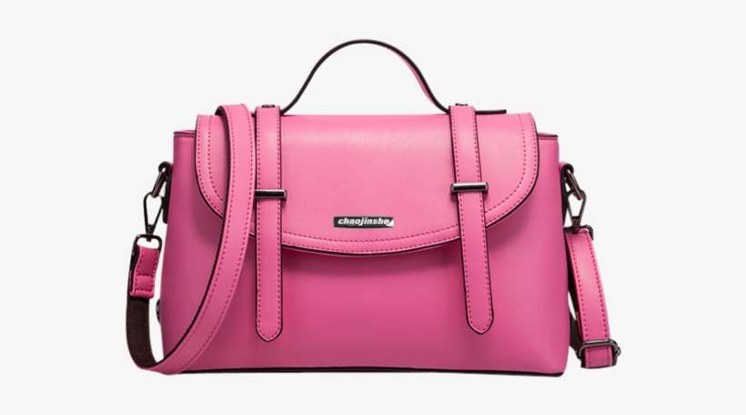 Couro Faux Correias Bateu Handbag - Handbag, transparent png download