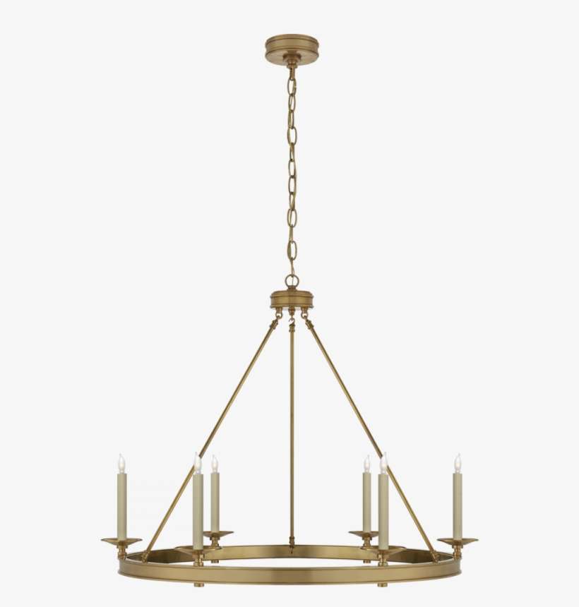 Launceton Ring Chandelier In Antique-burnished B - Ring Chandelier Brass, transparent png download