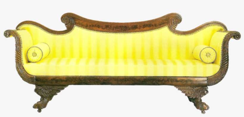 Yellow Couch - Old Fashioned Sofa Png, transparent png download