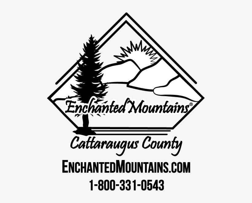 Enchanted Mountains Black & White Logo With Url And - Am A Daughter Of God Round Ornament, transparent png download
