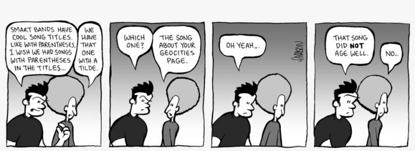 Smart Bands Have Cool Song Titles - Comic Strip With Title, transparent png download
