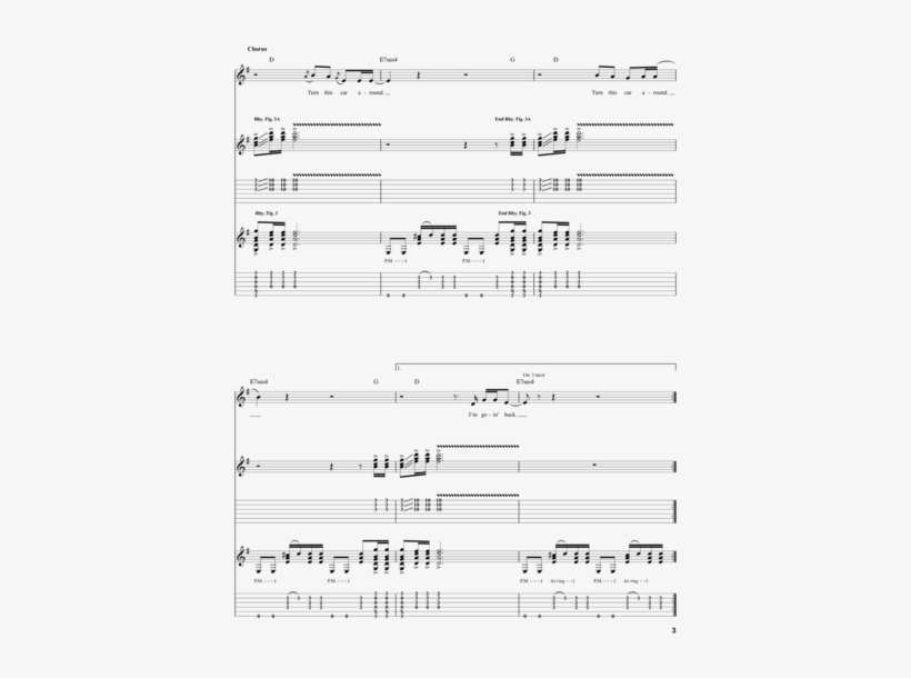 Preview Turn This Car Around By Tom Petty Hx 36139 - Sheet Music, transparent png download