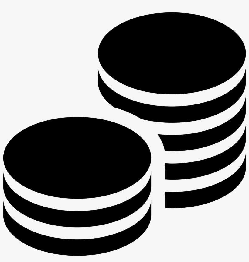 Two Stacks Of Objects That Could Be Coins - Coin Icon, transparent png download