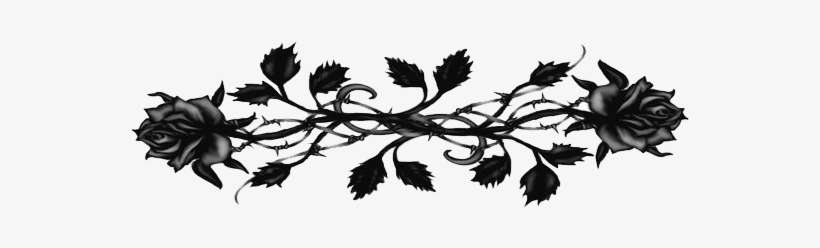 Gothic Tattoos Png Transparent Images - Black Rose Necklace Circle Charm, transparent png download