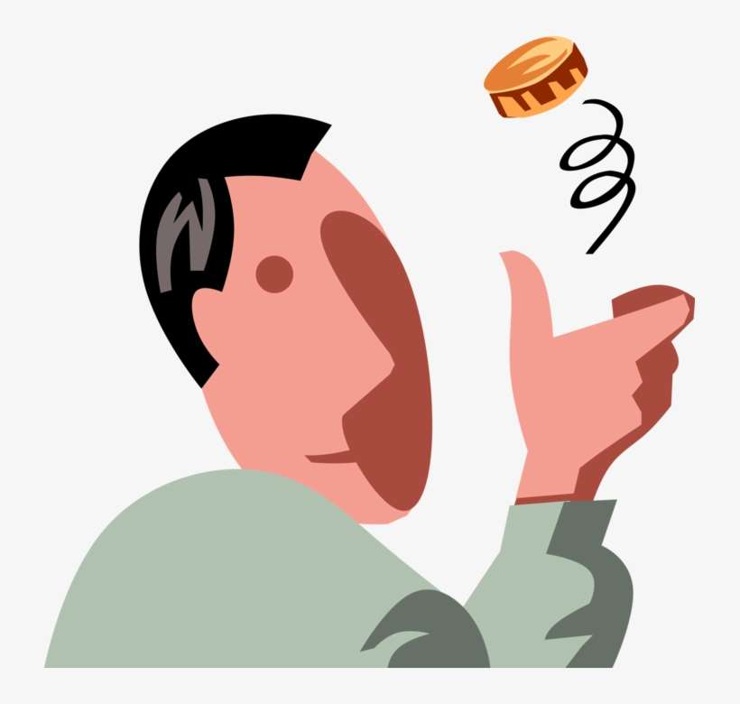 Vector Illustration Of Businessman Makes Decision By - Vector Graphics, transparent png download