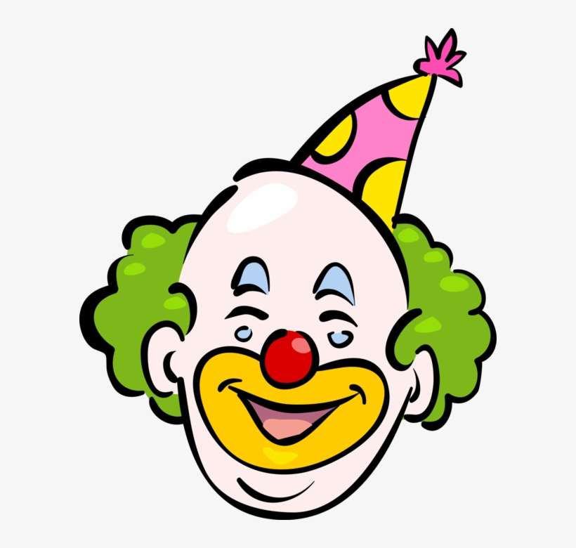Vector Illustration Of Big Top Circus Clown Head And - Vector Graphics, transparent png download