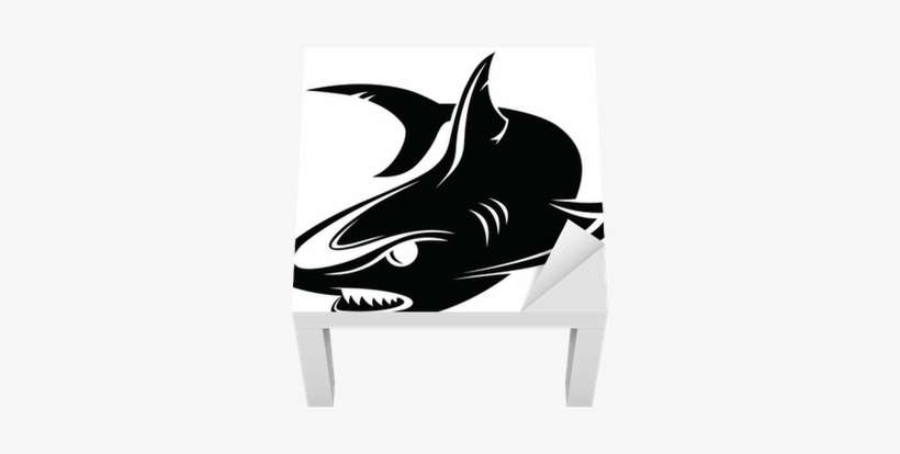 The Vector Image Of A Lack Table Veneer • Pixers® • - Shark Vinyl Wall Art Decal Sticker, Black, Size Medium, transparent png download