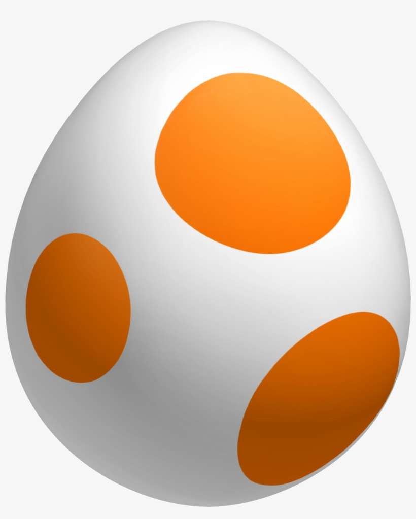 Orange Yoshi Egg Nsmbdiy - Super Mario Orange Yoshi Egg, transparent png download