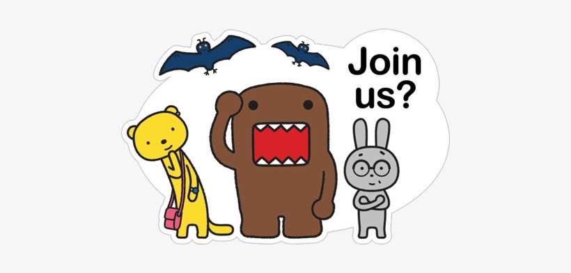 Join Us - Coasters - Domo Kun - Faces (set Of 4), transparent png download
