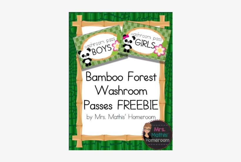 Bamboo Forest Washroom Pass Freebie - Printing, transparent png download