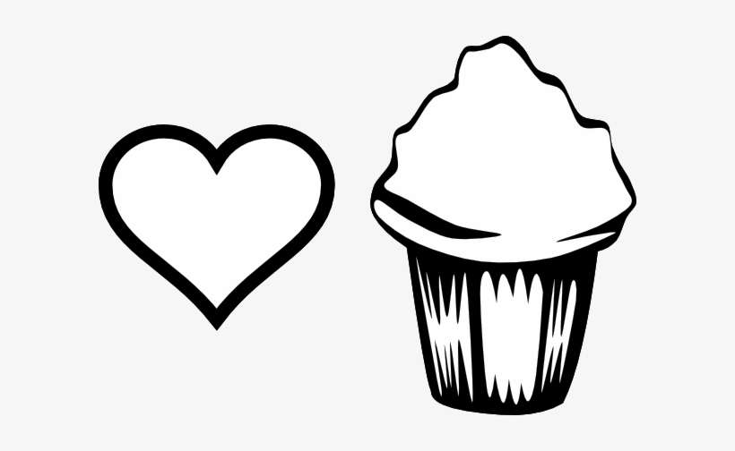 How To Set Use Heart Cupcake Image Svg Vector - Muffin Clip Art, transparent png download