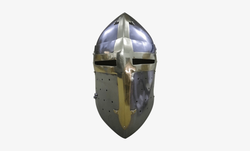 14th Century Gilded Sugar Loaf Visored Helmet, transparent png download