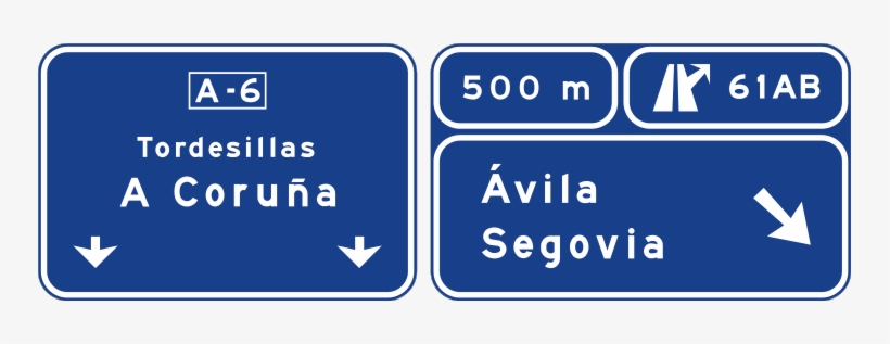 Letras Blancas Y Fondo Azul, Usado En España, Francia, - Exit, transparent png download