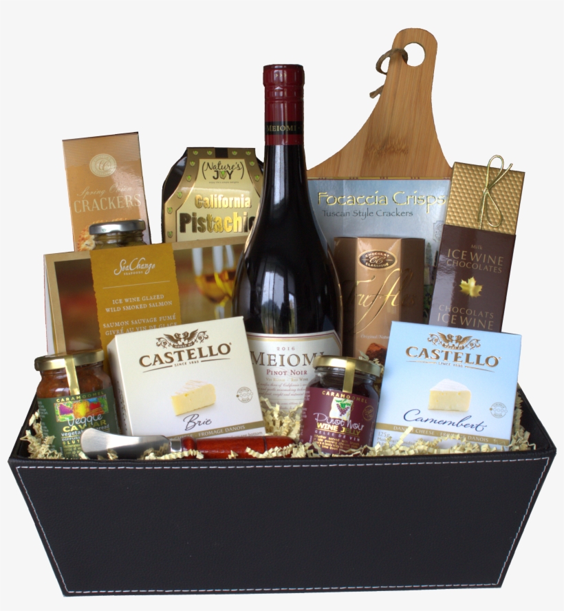 Wine & Cheese - Gift Basket, transparent png download