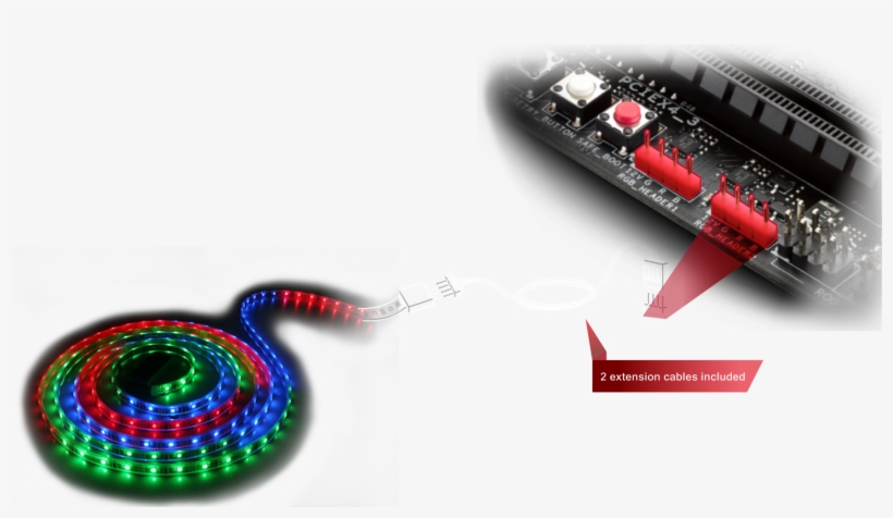 Aura 4 Pin Rgb Strip Headers & Lighting Control - Asus Maximus Viii Hero Alpha Intel Z170 Lga1151 Atx, transparent png download