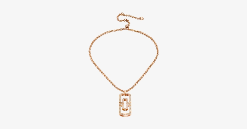 Collar Parentesi Con Cadena En Oro Rosa De 18 Qt Y - Bulgari Parentesi Rosegold, transparent png download