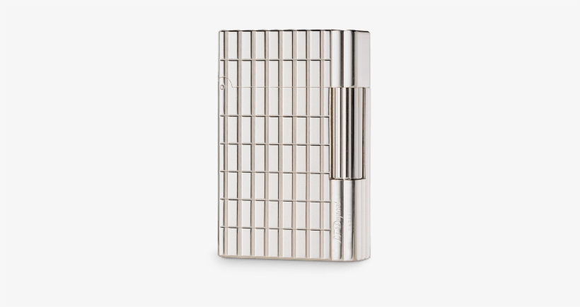S - T - Dupont - Gatsby Silver Plate & Cut Lines Lighter - St Dupont Gatsby, transparent png download