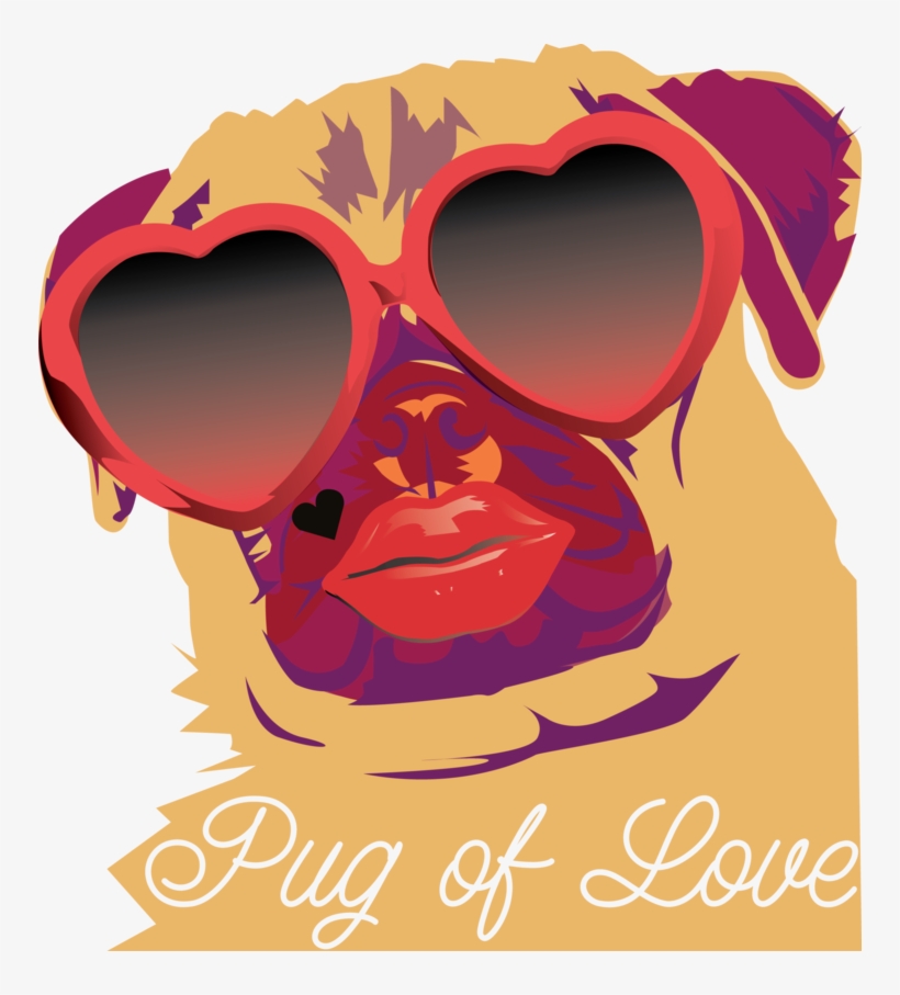 Pug Of Love - Love, transparent png download