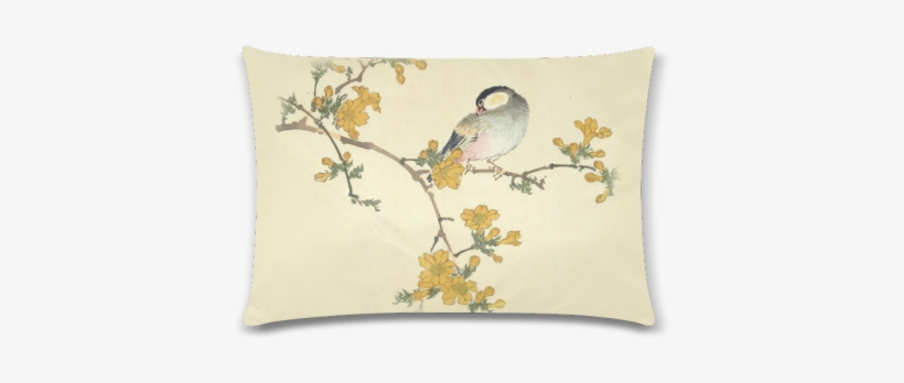 Bird In Oriental Pink Flowers, Japanese Woodcut, Custom - Js Japanesejournal 4 Shower Curtain, transparent png download