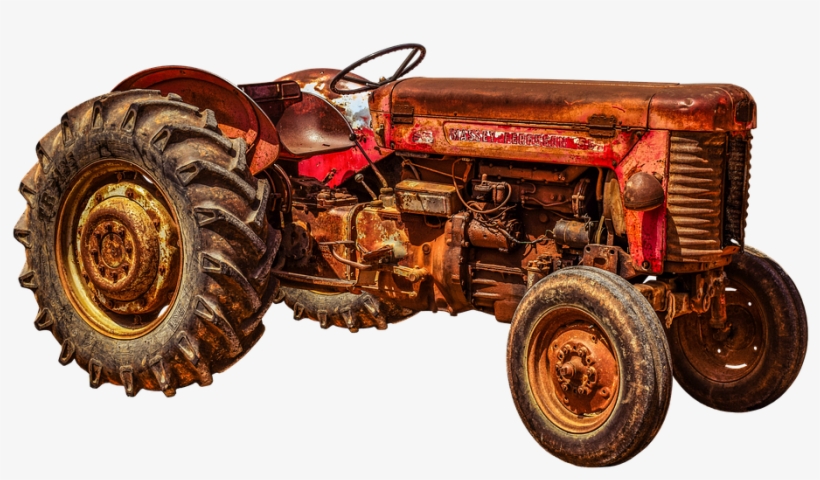 Tractor Clipart Trolly - Old Tractor Png, transparent png download