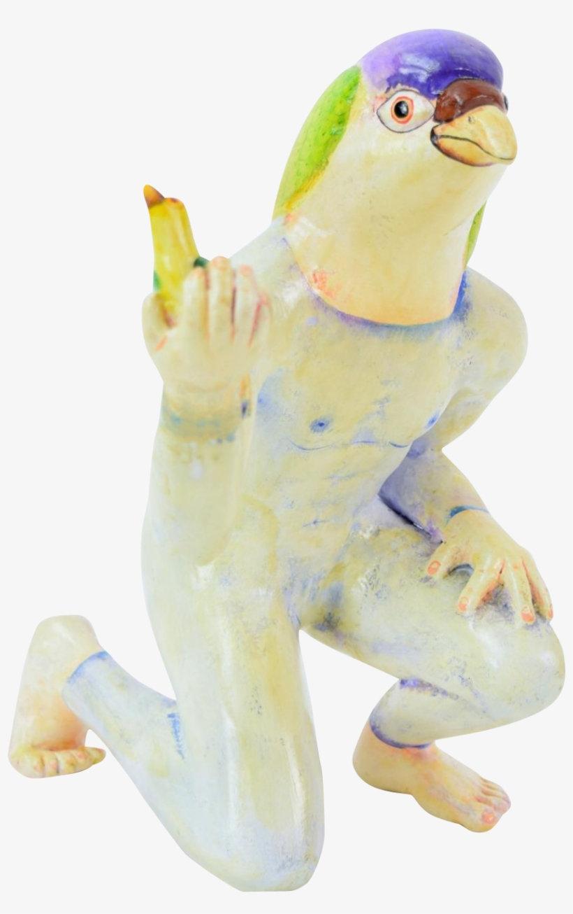 Vintage Mexican Surrealist Art Pottery Nude Man W Exotic - Art, transparent png download