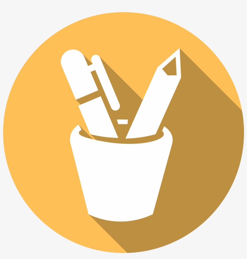 Icon If Pen & Pencil In A Cup - Office Administration Icon Png, transparent png download