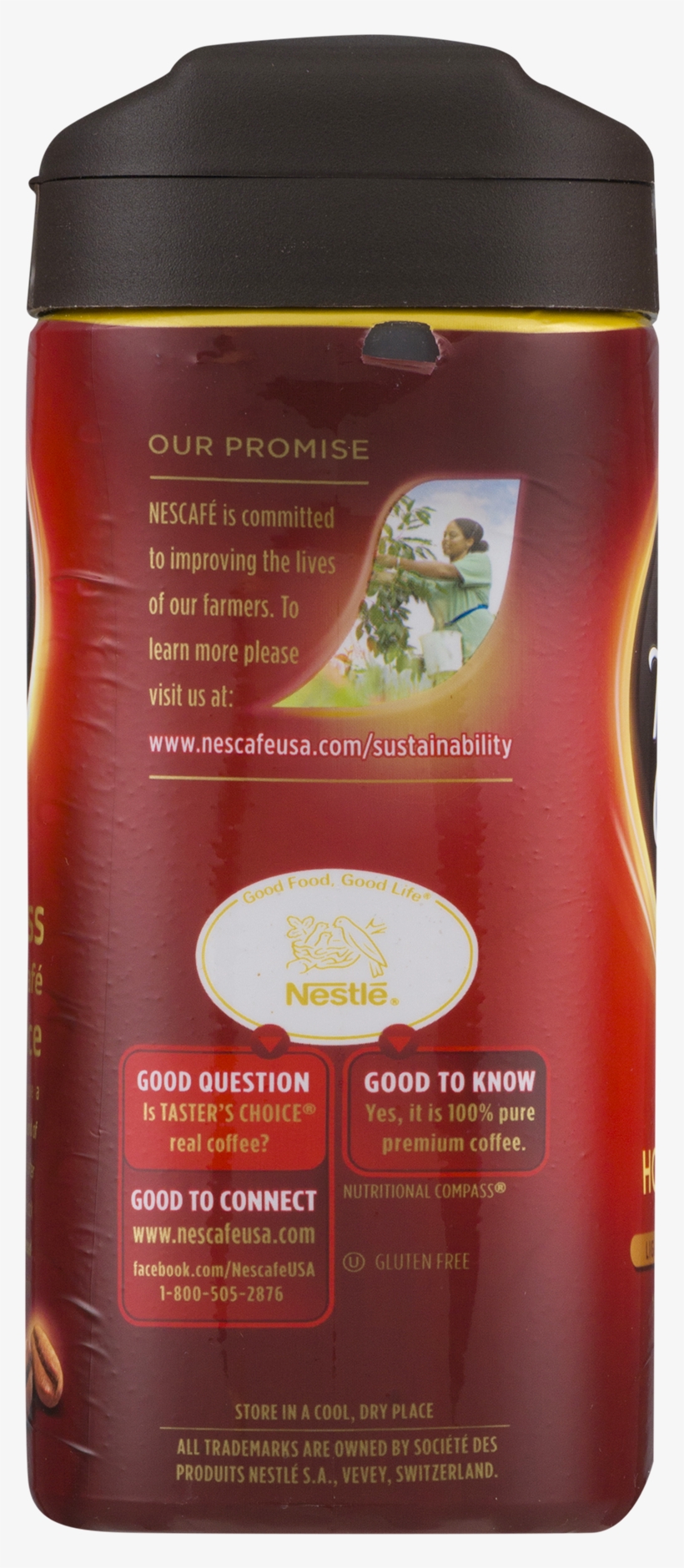 Nescafe Taster's Choice Instant Coffee, transparent png download