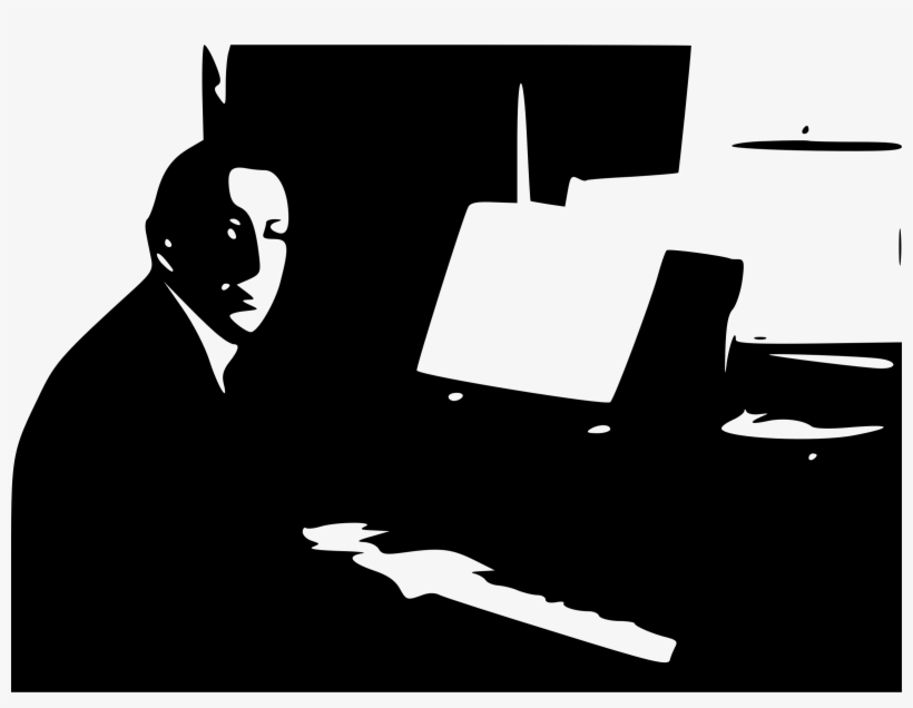 Big Image - Orang Main Piano Vektor, transparent png download