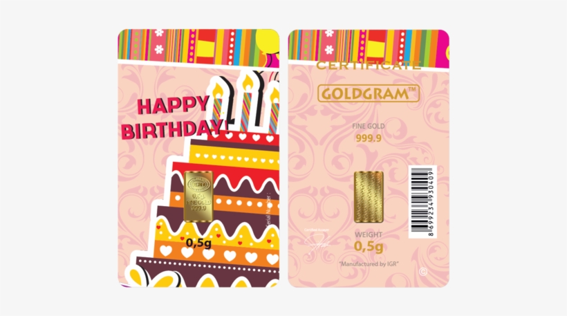 1/2 G Happy Birthday Igr Mint - Happy Birthday Gold Biskit, transparent png download
