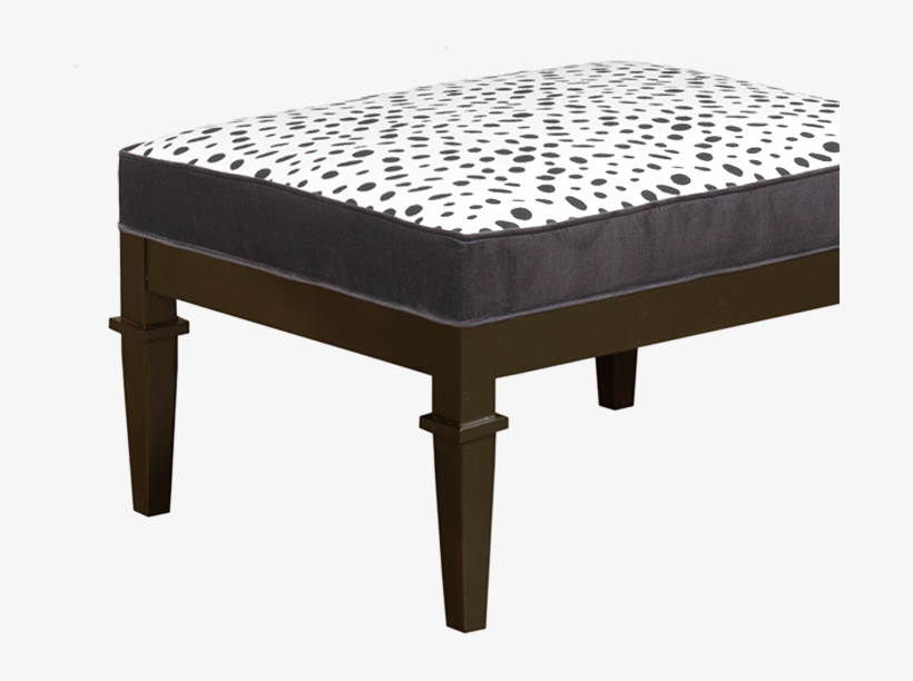 Dalmation Print Black And White Spotted Ottoman Modern - Ottoman, transparent png download