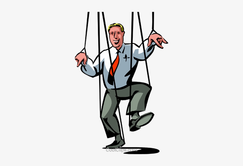 Businessman Puppet Royalty Free Vector Clip Art Illustration - Illustration, transparent png download