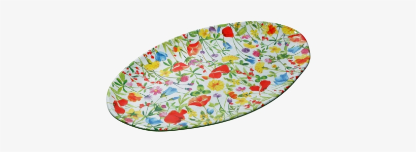 Flores Oval Melamine Serving Platter - Porcelain, transparent png download