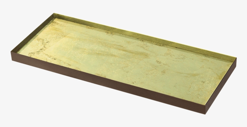 Tgn 020386 Gold Leaf Mini Glass Tray Metal Rim Re S - Tray, transparent png download