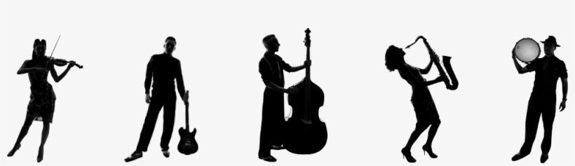 Swing Commanders Full Band Silhouette - Double Bass, transparent png download