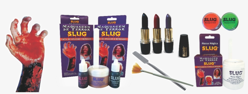 1 - - Maquiagem De Terror Slug Halloween Zumbi Queimadura, transparent png download