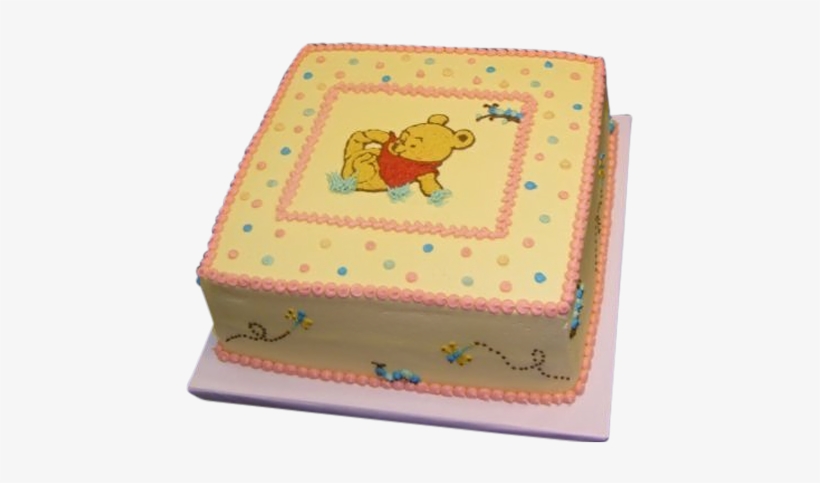 Disney Themed Birthday Cakes - Baby Winnie The Pooh Birthday Cake, transparent png download