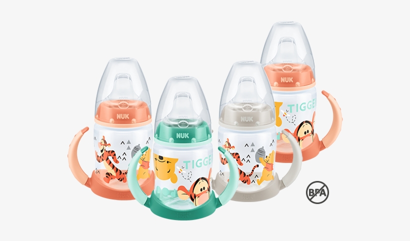 Nuk First Choice Disney Winnie The Pooh Learner Bottle - Nuk Disney First Choice Learner Bottle With Silicone, transparent png download
