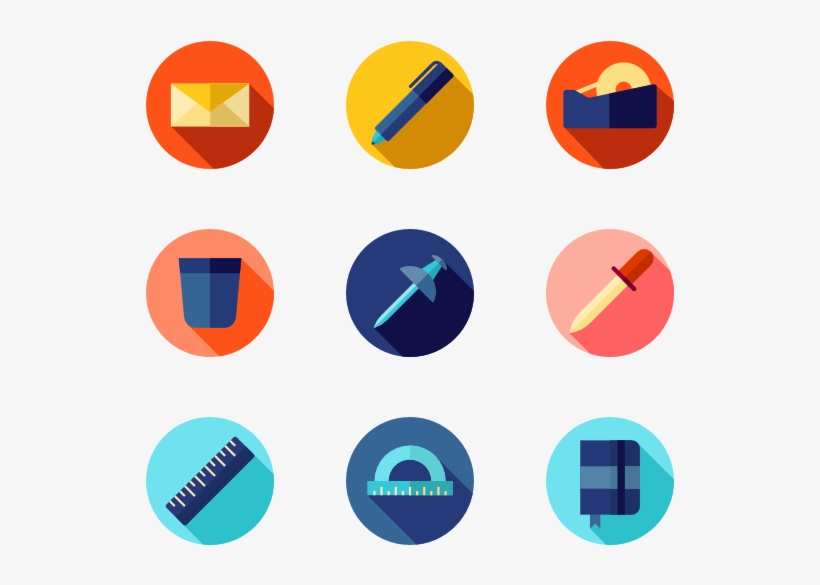 Stationery Elements - Stationery Items Vector Png, transparent png download