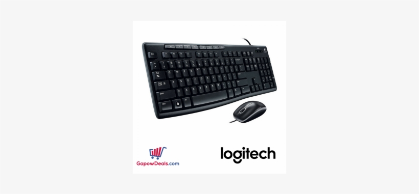Logitech Mk200 Media Wired Keyboard And Mouse Combo - Logitech K200 Keyboard Price, transparent png download