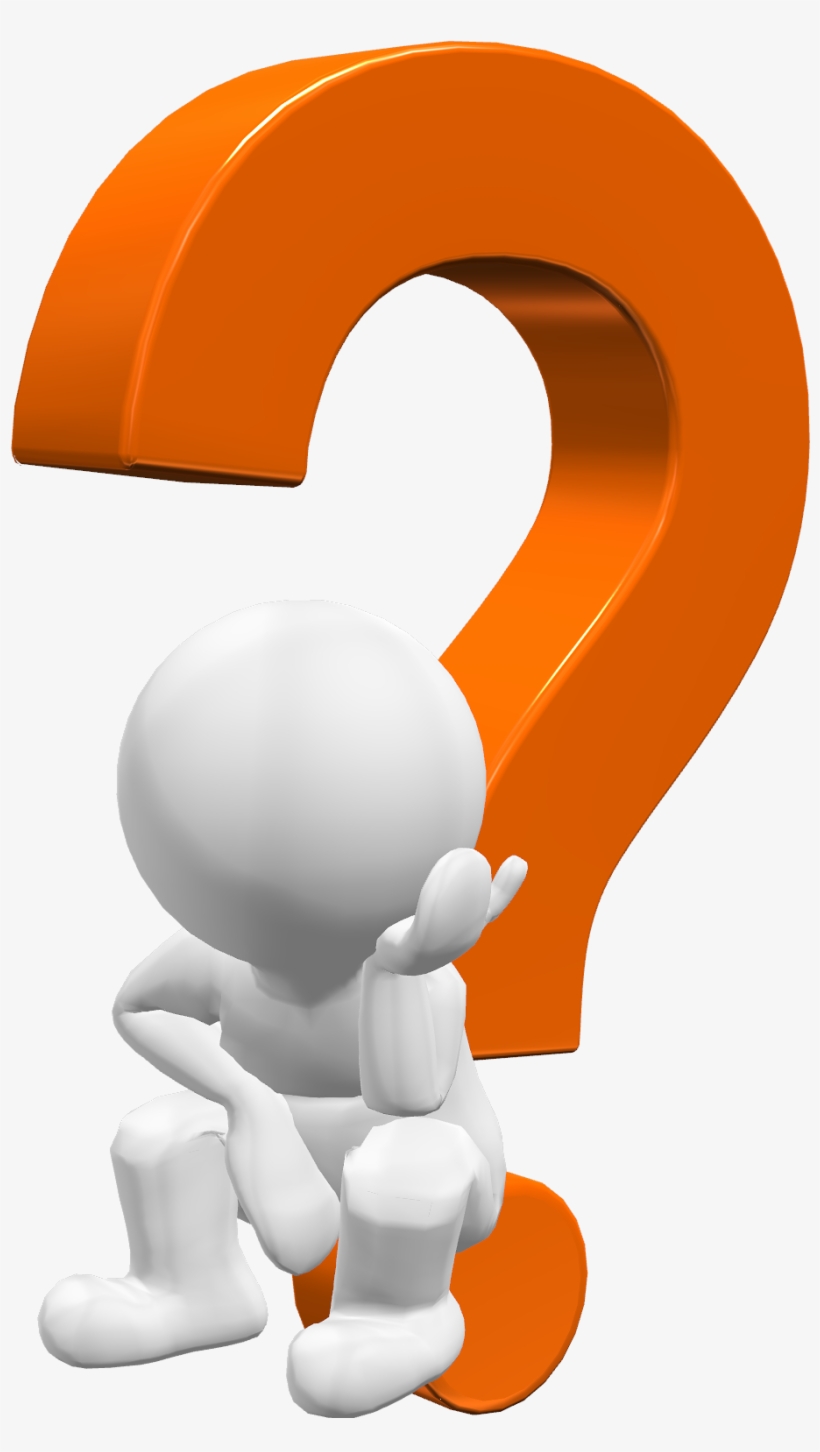 3d Character Questionsign Orange - Human, transparent png download