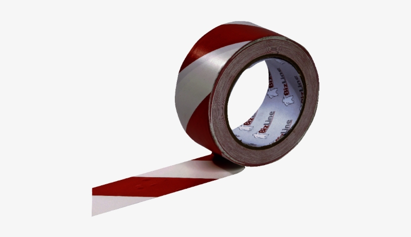 Cinta Adhesiva De Señalización Roja/blanca - Adhesive Tape, transparent png download