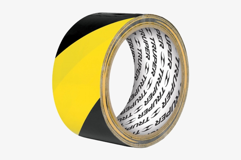 Truper Warning Tape Black & Yellow - 12597, transparent png download