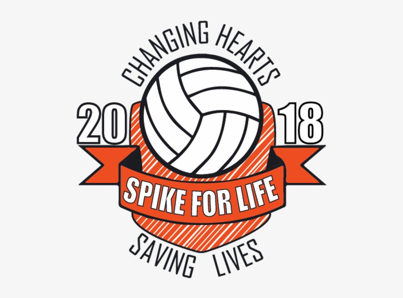 2018 20spike 20for 20life 20logo - Volleyball, transparent png download