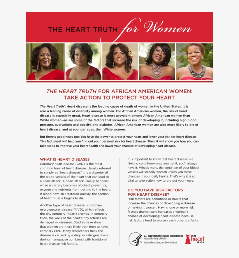 The Heart Truth For African American Women - Boston, transparent png download