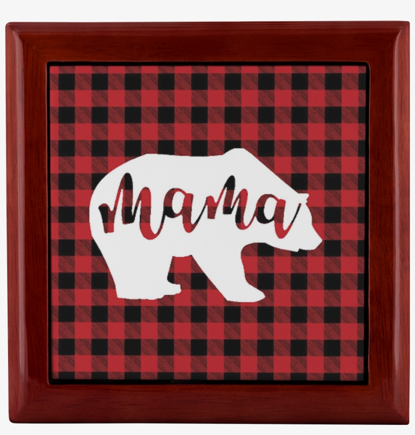 Mama Bear Red Buffalo Plaid Jewelry Box Tessa Mae Designs - Creepypasta Lazari X Eyeless Jack, transparent png download