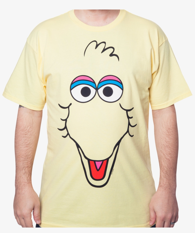 Big Bird Face T-shirt - Big Bird T Shirt, transparent png download