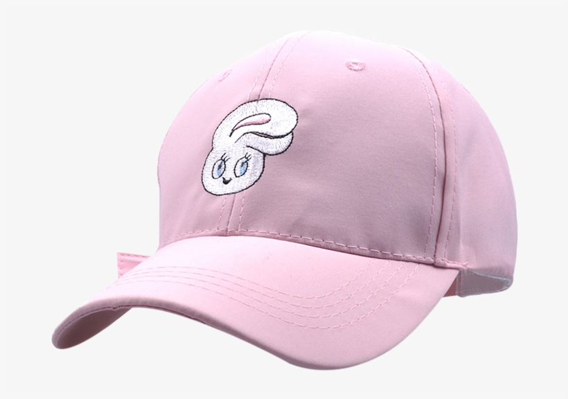 Baseball Hat With Cartoon Rabbit Head Embroidery - Women Hats Little Rabbit Embroidery Long Tail Baseball, transparent png download