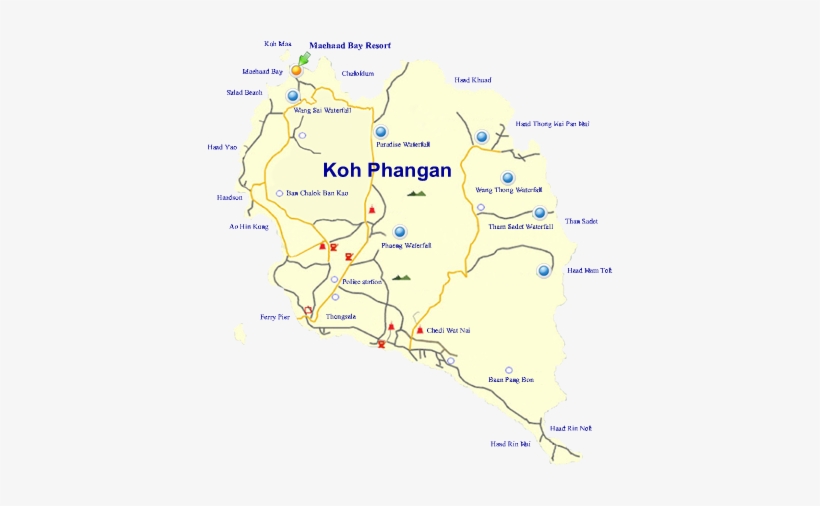 Map Koh Phan Ngan S - Atlas, transparent png download